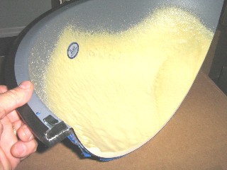 Back of foam lined mirror