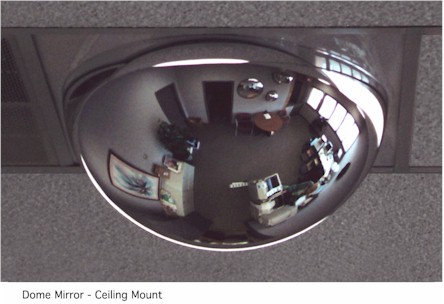 Drop ceiling mirrored dome