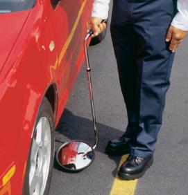 Inspection Mirror in use